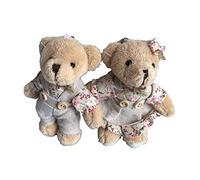 BUBEFSKD Set di 2 Carini Orsetti di Peluche /Bambole di Coniglio Portachiavi Delle Donne Ragazze Giocattolo Portachiavi Delle Donne Sacchetto Supporto Auto Festa di Matrimonio Coppia Regalo Peluche