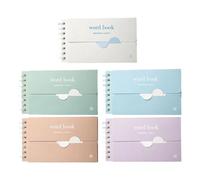 BUBEFSKD Set di 5 blocchetti di apprendimento riutilizzabili per apprendimento ripetitivo ed esercizi di promemoria attivi, agenda di apprendimento portatile con patta di copertura