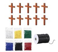 BUBEFSKD Set di 6 perline colorate per braccialetti di salvezza con perline di cotone cerato