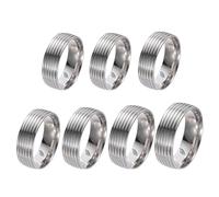 BUBEFSKD Set di 7 Anelli Vuoti Non Dissolventi Gioielli Durevole E Alla Moda Dita Ornamento In Acciaio Inox Per Gli Uomini Alla Moda