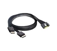 BUBEFSKD SFF 8654 8i A Due 8611 4i Cavo Prolunga 500 MΩ Tensioni Resistenza Isolamento DC300V Cavo Intrecciato per Server Computer PCIe Doppio Adattatore