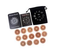 BUBEFSKD Simboli Runici in Legno Intagliati A Mano Impostati per Gioco della Divinazione E L'esplorazione della Norrena. Divinazione in Legno Sostenibile