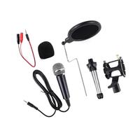 BUBEFSKD Sistemi microfono in streaming migliorati scheda audio integrata 9 effetti vocali 200 m raggio radio per dispositivi mobili Microfoni Live Streaming Set