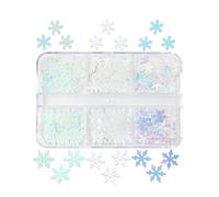 BUBEFSKD Snowflake Glitter Nail Paillettes Fiocchi Artificiali Colorati Natale Adesivi Adesivi per Manicure Fiocchi di neve
