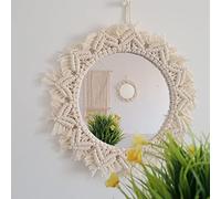 BUBEFSKD Specchio a maglia macrame arte moderna moderna moderna semplice a maglia opere d'arte per la decorazione del giardino della casa figure Decor Home