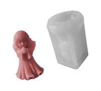 BUBEFSKD Stampo per candele in silicone a forma di ali d'angelo, per sapone, cioccolato, decorazione nuziale, ragazza alata, stampo in silicone, utensile da forno, stampo per sapone