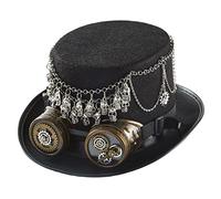 BUBEFSKD Steampunk Cappello Top Cappelli Da Uomo Con Occhiali Di Protezione Accessori Viaggiare Nel Tempo Halloween Party Steampunk