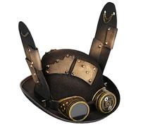 BUBEFSKD Steampunk - Costume da uomo con occhiali di protezione vintage gay top Devil Horn steampunk party Halloween Masquerade Costume diavolo corno