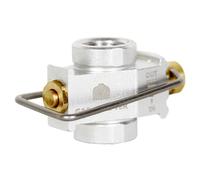 BUBEFSKD Struttura in alluminio e rame, collegamento tanica a gas con funzione di spegnimento automatico per campeggio, rifornimento, adattatore di trasmissione del gas