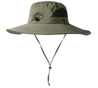 BUBEFSKD Sun Hat ampiamente sfarfallio con corda antivento traspirante ombra solare per regali a sorpresa all'aperto, Verde militare, Taglia unica