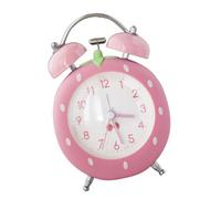 BUBEFSKD Sveglia A Forma Fragola con Campanelli Gemelli Rumorosi per Bambini Anziani Quarzi Silenziosi Luce Notturna Camera da Letto Decorazioni Soggiorno Sveglia Bambini Luce Soffusa