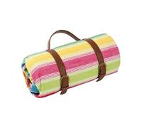 BUBEFSKD Tappetini impermeabili da campeggio per esterni, 150 x 200 cm, con imbottitura in spugna spessa e fibbie in metallo, nastro di fissaggio in pelle, per picnic all'aperto, con cinturino in