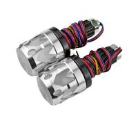 BUBEFSKD Tappo terminale per manubrio illuminato multicolore per scooter motociclette resistente alle intemperie in alluminio resistente alla corrosione