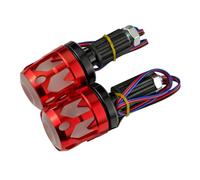 BUBEFSKD Tappo terminale per manubrio illuminato multicolore per scooter motociclette resistente alle intemperie in alluminio resistente alla corrosione