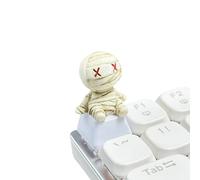 BUBEFSKD Tasti meccanici con tema horror e mummie scheletri, supporto ergonomico per interruttori, cappucci meccanici, tema Halloween