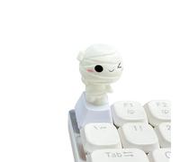 BUBEFSKD Tasti meccanici con tema horror e mummie scheletri, supporto ergonomico per interruttori, cappucci meccanici, tema Halloween