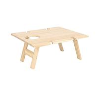 BUBEFSKD Tavolo da picnic portatile in legno per esterni, pieghevole, per frutta, snack e cibo, vassoio da vino