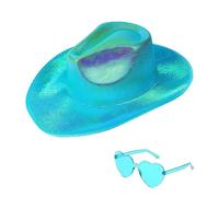 BUBEFSKD Trendy - Set di occhiali da sole da cowboy, perfetti per scapolo, feste e attività all'aria aperta, unisex
