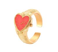 BUBEFSKD Unico anello per dita geometrico regolabile a forma di cuore aperto elegante gioiello per dita per l'amore retrò quotidiano, come descritto