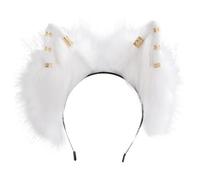 BUBEFSKD Wolf - Fasce per orecchie a tema anime, incontri appassionato di film, lupo con orecchino in metallo, per adolescenti, adulti, Halloween, donne, adulti, anime, personaggio