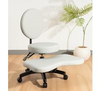 BUBHA Sedia da meditazione, sedia da ufficio con gambe incrociate con supporto lombare e altezza regolabile, sedia da scrivania Criss Cross, sedia da ufficio Criss Cross, sedia da yoga, sedia in