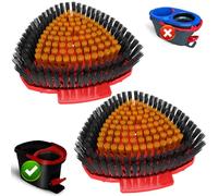 Bublador 2 Pezzi Testine di Ricambio Avanzate per Scopa a Filamenti - Setole Complete per Pulizia Intensa, Adatte per Vileda Turbo - Per Pavimenti Duri Interni/Esterni Cucina, Bagno, Piscina, Terrazza