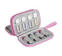 BUBM - Custodia per chiavetta USB, portatile, impermeabile, accessori elettronici per chiavette USB, schede SD, auricolari e altri piccoli accessori, 16,30 x 3,54 x 1,77 pollici, colore: Rosa