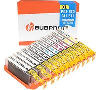 Bubprint 10 Cartucce compatibili con Canon PGI-570 CLI-571 XL Multipack | 2 PGI-570 nero + 8 CLI-571 - per Pixma MG5750 MG6850 MG7750 TS5050 TS8050