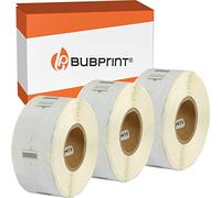 Bubprint 3 Etichette compatibili con Dymo 11353 S0722530 25x13mm Bianco | Per Labelwriter 310 320 330 Turbo 400 450 Twin Turbo Duo SE450