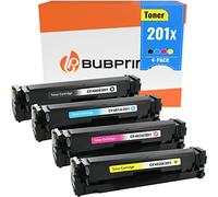 Bubprint 4 Toner compatibili con HP 201X CF400X CF401X CF402X CF403X | Nero, ciano, magenta, giallo - per Color LaserJet Pro M252dw M274n M277dw