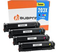 Bubprint Cartuccia Toner compatibile per HP Color LaserJet Pro M254dw M254nw M254dnw MFP M280nw M281fdw M281fw 203X 203A CF540X CF541X CF542X CF543X (4 Pack)