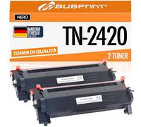 Bubprint TN2420 TN-2410 Toner Compatibili Sostituzione per Brother TN-2420 TN2410 Cartucce di Toner per MFC-L2710DW L2710DN L2730DW L2750DW HL-L2310D L2350DW L2370DN DCP-L2510D L2530DW (Nero, 2-Pack)