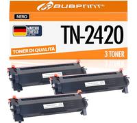 Bubprint TN2420 TN2410 compatibile come ricambio per Brother TN-2420 TN-2410 per MFC L2710DW Toner Brother MFC-L2710DN HL-L2350DW HL-L2310D DCP-L2530DW MFC-L2750DW DCP-L2510D (nero, confezione da 3)