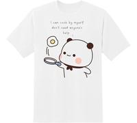 Bubu And Kawaii - Maglietta con Simpatico Panda I Can Cook by Myself, Bianco, L