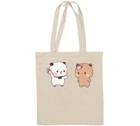 Bubu Dudu Arguing Funny Slipper Throw Cotone Naturale Tote Bag Bianco
