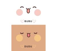 Bubu & Dudu Close-Up Face Notebook: Cute Kawaii Bear & Panda Journal