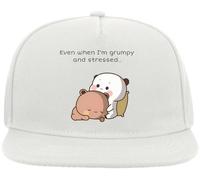Bubu Dudu Even When I'm Grumpy Ande Stressed Snapback Visiera piatta Cappello Misto Cotone Bianco