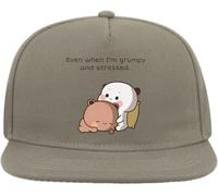 Bubu Dudu Even When I'm Grumpy Ande Stressed Snapback Visiera piatta Cappello Misto Cotone Grigio