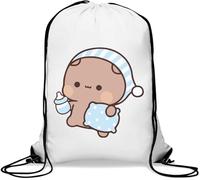 Bubu Dudu Going to Sleep - Sacca da palestra casual, con coulisse, colore: bianco