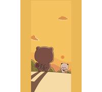 Bubu Dudu Happily Meeting Notebook: Couple Bear Sunset and Surprise Journal