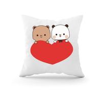 Bubu Dudu Love Heart Fodera per Cuscino Decorativa Con Imbottitura per Cuscino per Auto Divano