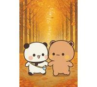 Bubu & Dudu Nami Island Autumn Notebook: Kawaii Falling Leaves Journal