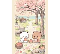 Bubu & Dudu Peaches & Tea in the Garden Notebook: Calm & Cozy Journal