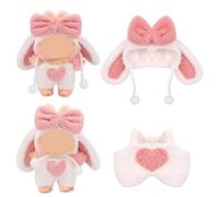 Bubu peluche, abbigliamento di peluche, abbigliamento solo per abbigliamento da 17 cm, maglione con cappuccio, abbigliamento fai da te per bambini (abbit) (Rabbit)