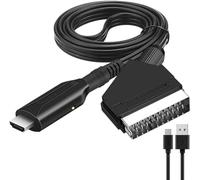 BUBUCAM Convertitore da SCART a HDMI, cavo audio video HD 1080p per HDTV STB VHS Xbox PS3 Sky DVD Blu-Ray
