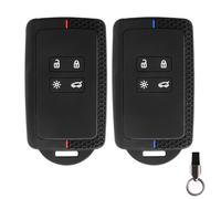 Bubuny 2 Pezzi Custodia Chiavi Auto, Cover per Chiave per Auto in Silicone, Compatibile con Renault Clio, Megane, Koleos, Kadjar, Kangoo, Twingo, Talisman, Captur, Spazio, Anti-Caduta