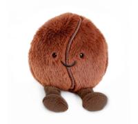 Bubuny Peluche a forma di chicchi di caffè, chicchi di caffè sorridenti, peluche marrone tascabile, affascinante e morbido, ideale come regalo di esame portafortuna, decorazione