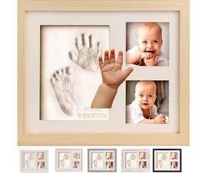 Bubzi Co Kit di creazione di impronte e impronte per neonati e ragazze, regali per neonati (Natural Wood)