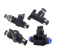 BUC BUM BUL Valvola a dito da 4-12 mm Pneumatica Push-In Connettore a giunto rapido Valvole manuali for attivare l'interruttore Manuale Limitatore di corrente a sfera(HVFF8)