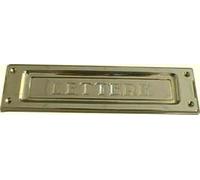 BUCA PER LETTERE FERITOIA PLACCA IN OTTONE LEGGERA 23,5l x 6h cm